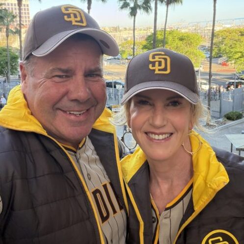 Tim and Kathy Bush smiling together, a couple whose roommate marriage God restored